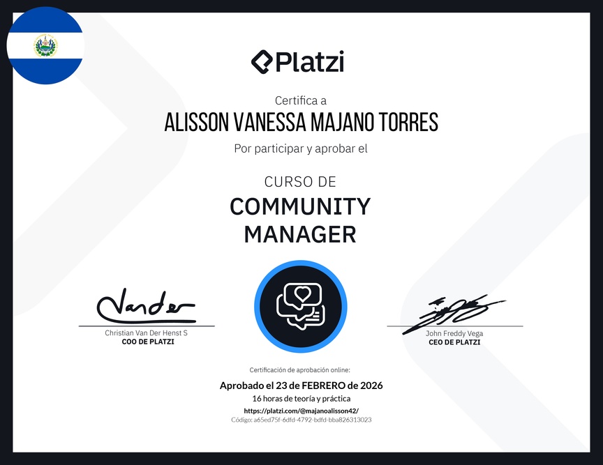 Diploma del Curso de Community Manager