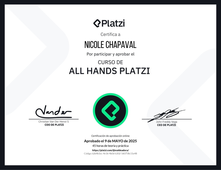 Diploma de All Hands Q1 - 2025 2
