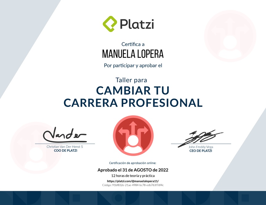 Diploma de Audiotaller para Cambiar tu Carrera Profesional