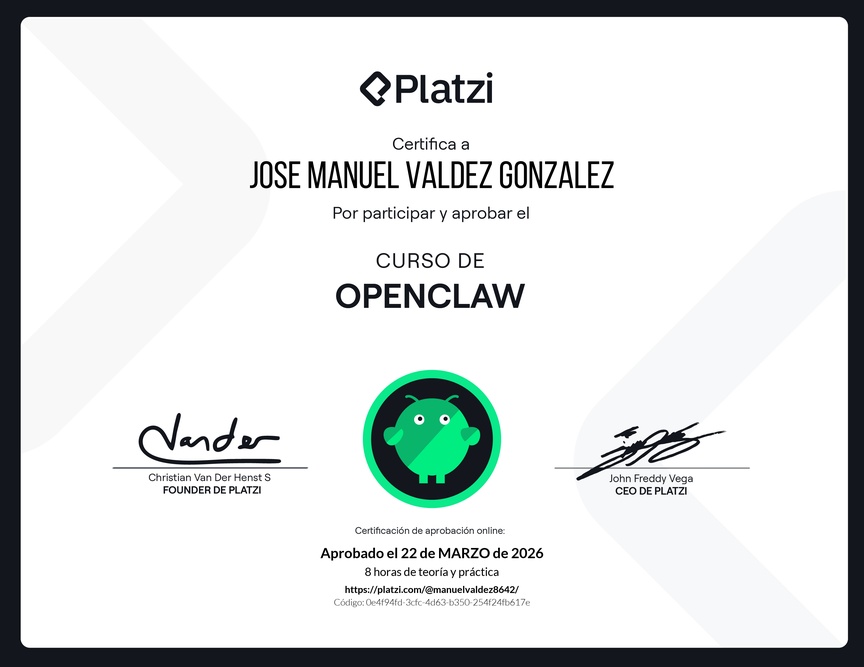 Diploma del Curso de OpenClaw