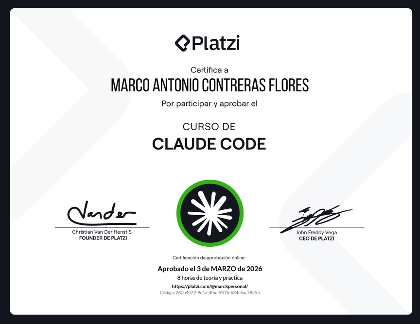 Diploma del Curso de Claude Code