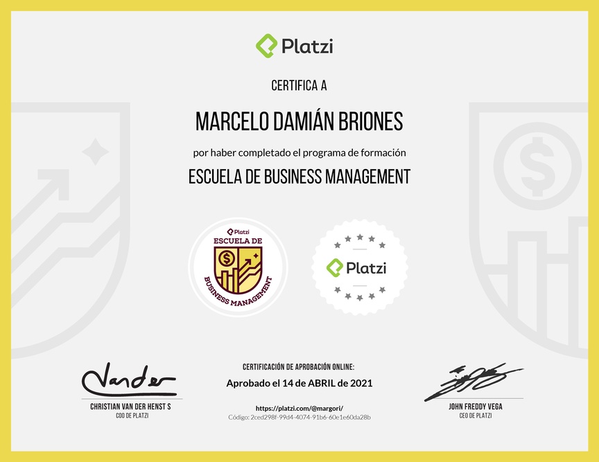 Diploma de la Ruta de Aprendizaje de Business Management