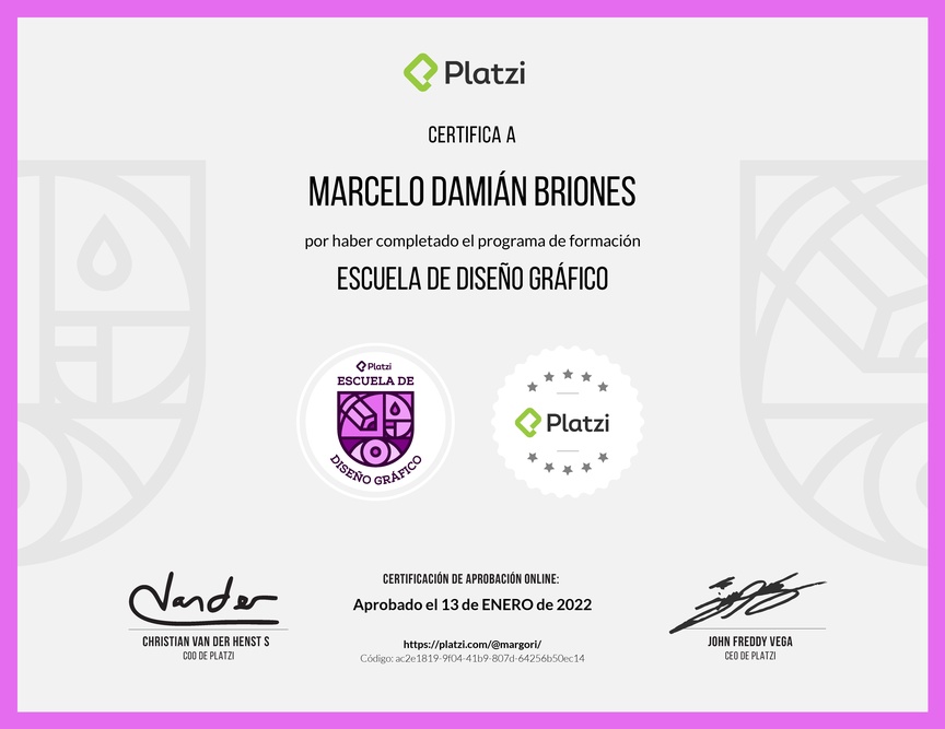 Diploma de la Ruta de Aprendizaje de Diseño Gráfico