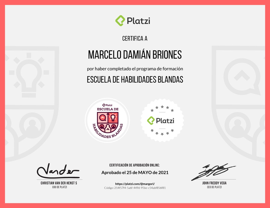 Diploma de la Ruta de Aprendizaje de Habilidades Blandas