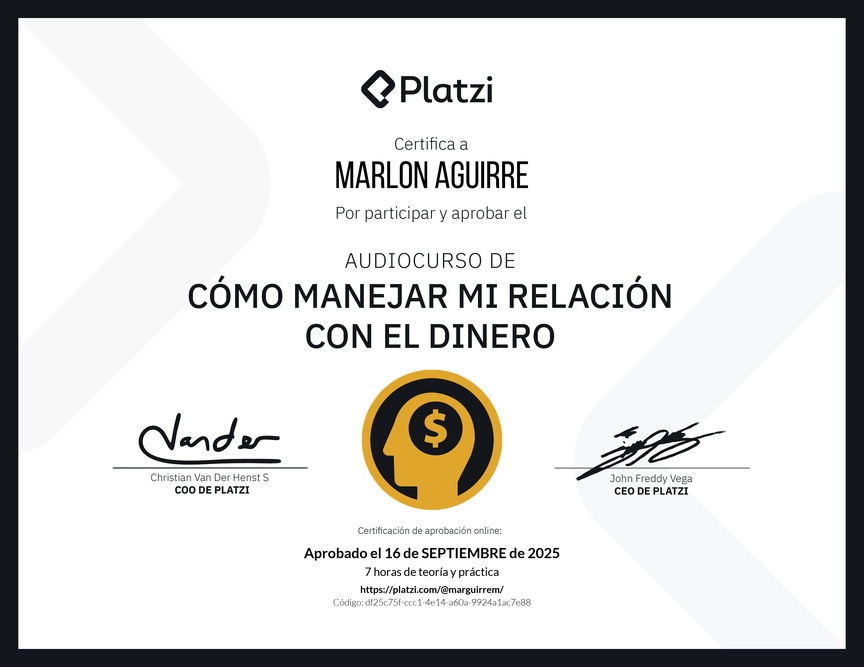 Diploma del Curso de Estrategias Financieras personales