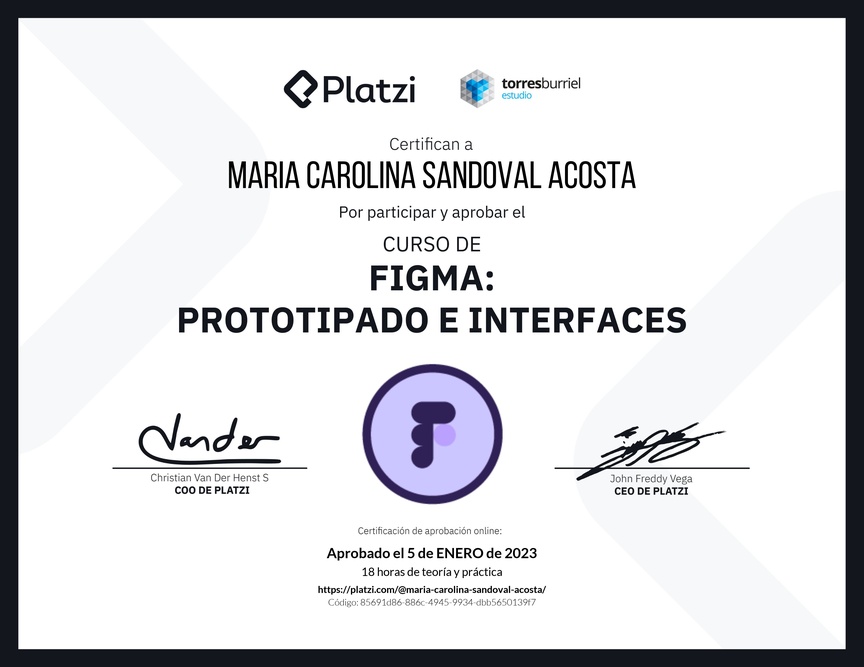 Diploma del Curso Básico de Figma - 2022