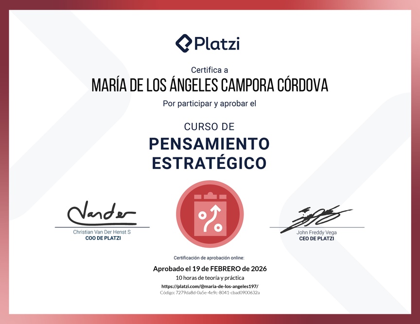 Diploma del Curso de Pensamiento Estratégico