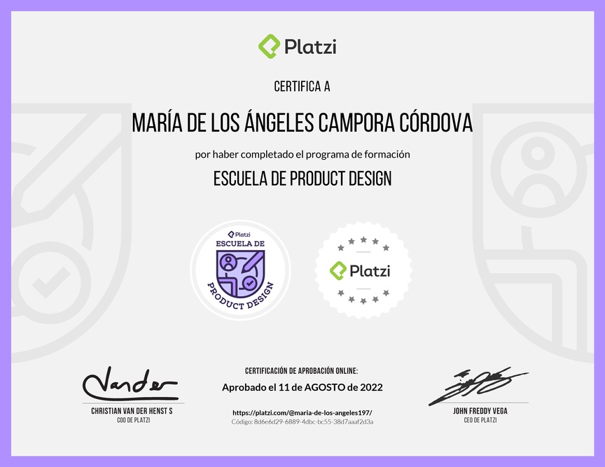 Diploma de la Ruta de Aprendizaje de Diseño de Producto