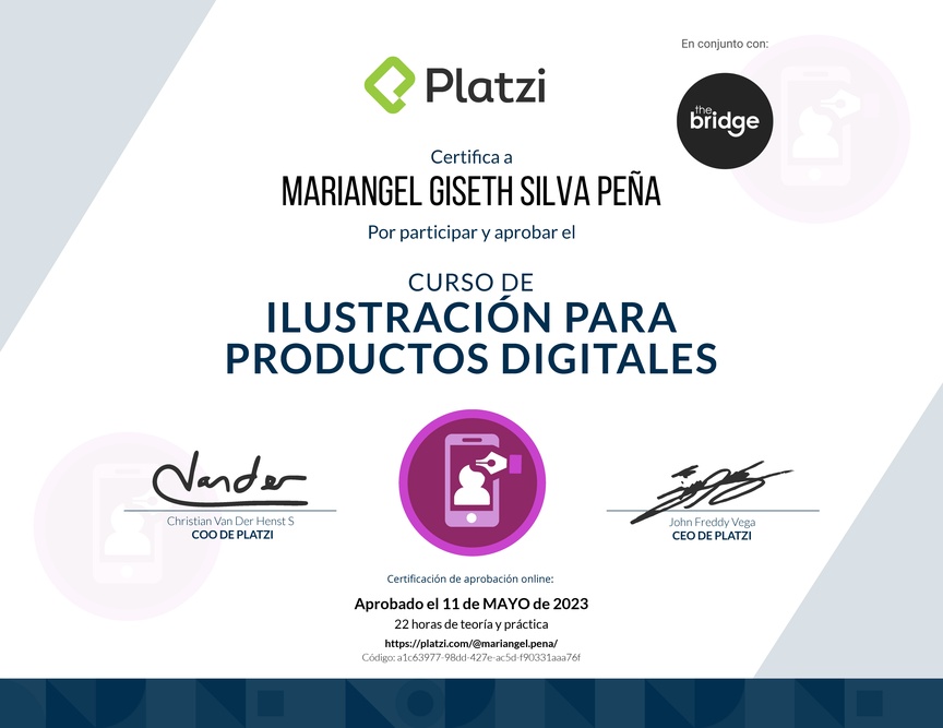 Diploma del Curso de Ilustración en Productos Digitales