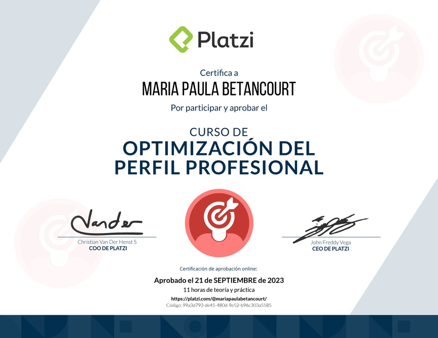 Diploma del Curso para Mejorar tu Perfil Profesional