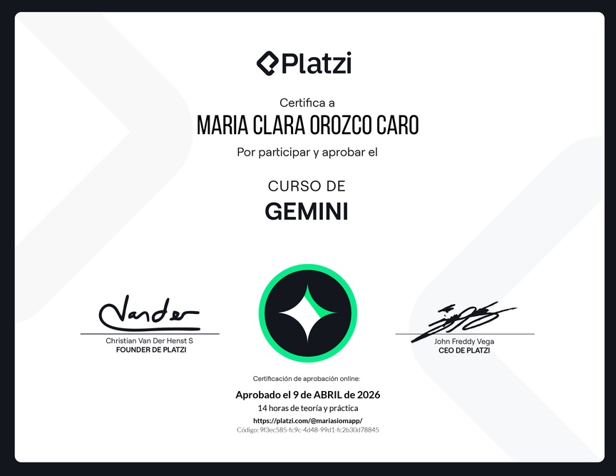 Diploma del Curso de Gemini