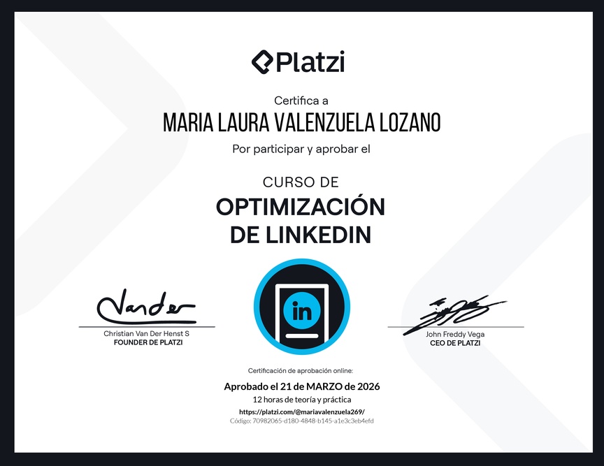 Diploma del Curso de Optimización de LinkedIn