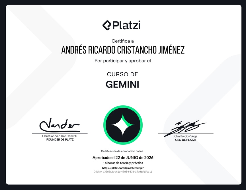 Diploma del Curso de Gemini
