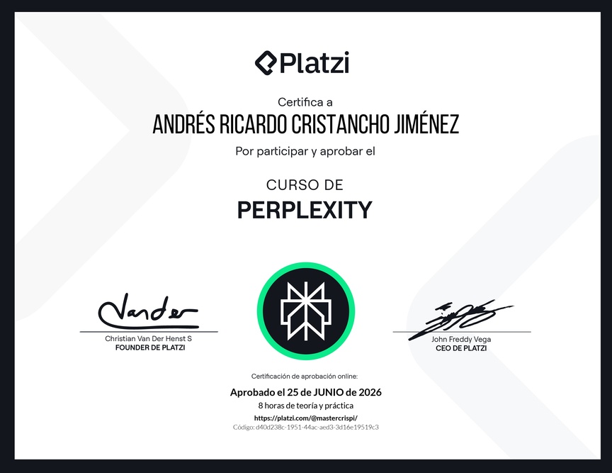 Diploma del Curso de Perplexity AI