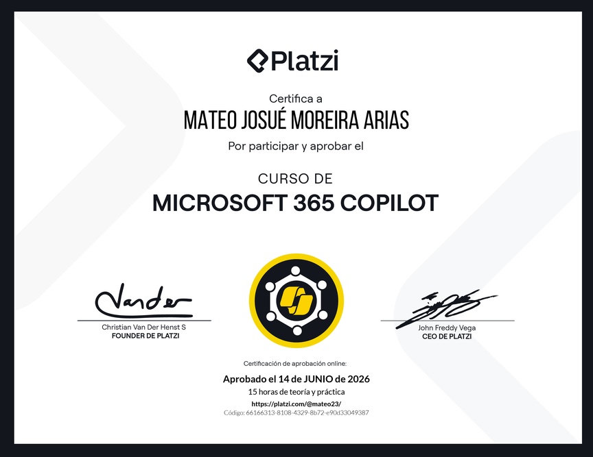 Diploma del Curso de Microsoft 365 Copilot