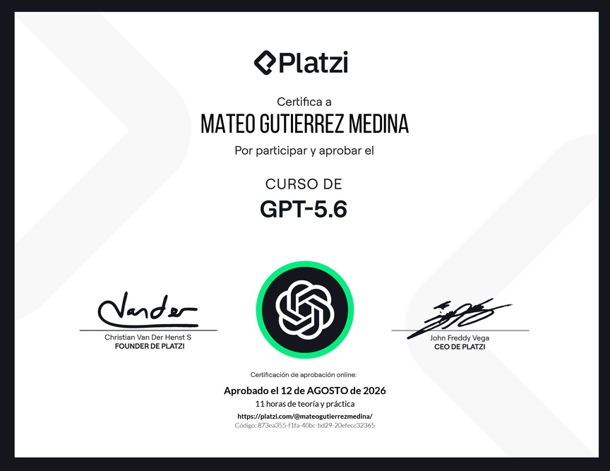 Diploma del Curso de GPT-5.6