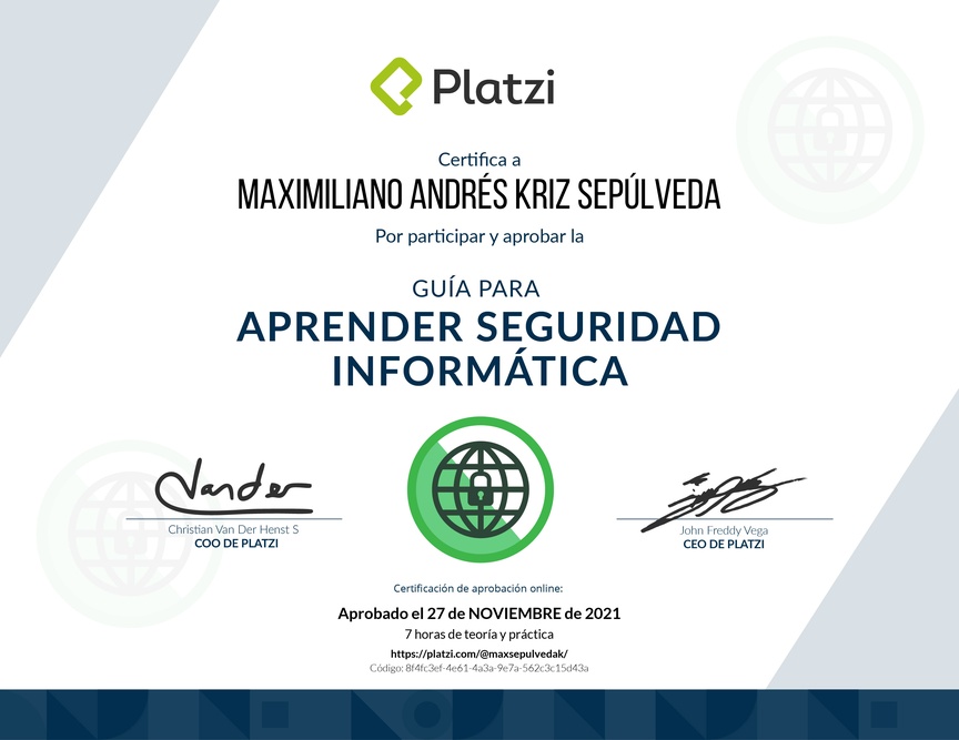 Diploma de Guía para Aprender Seguridad Informática