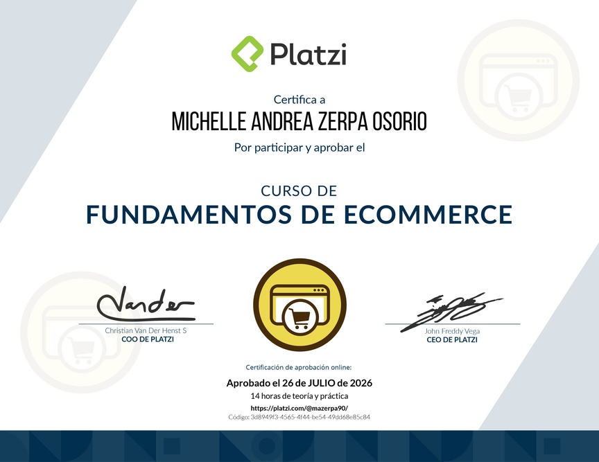 Diploma del Curso de E-Commerce