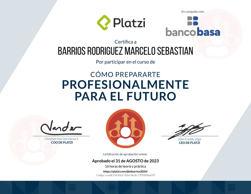 Diploma de Cómo Prepararte Profesionalmente para el Futuro