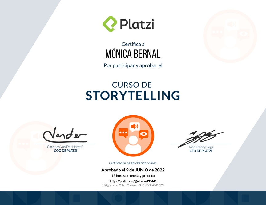 Diploma del Curso de Storytelling