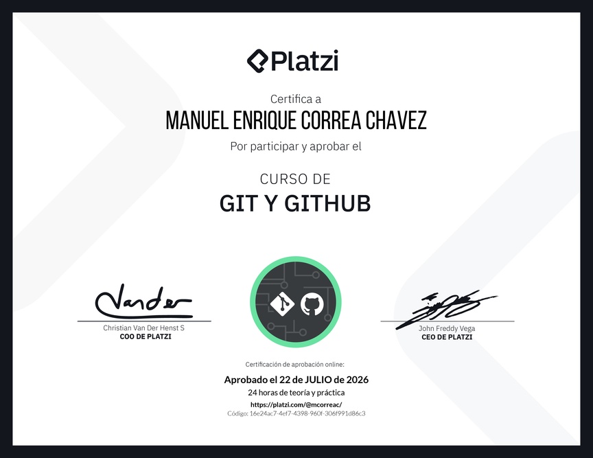 Diploma del Curso de Git y GitHub