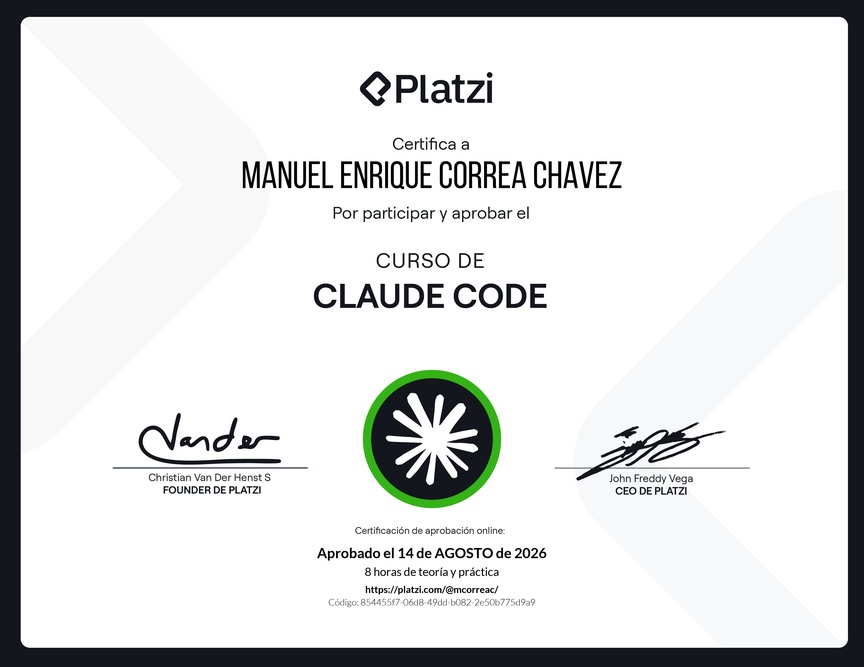 Diploma del Curso de Claude Code
