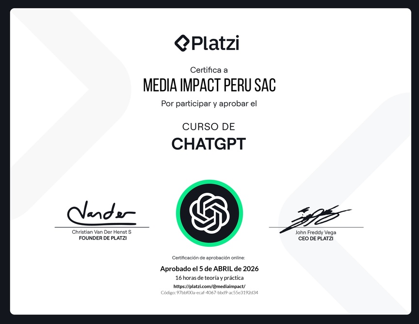 Diploma del Curso de ChatGPT