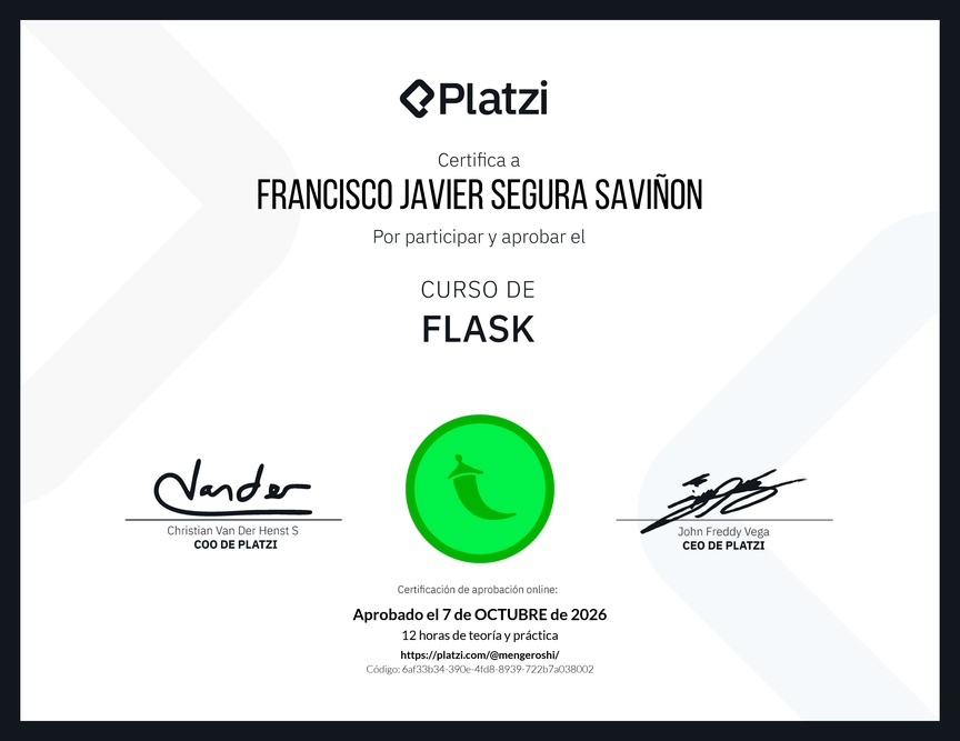 Diploma del Curso de Flask