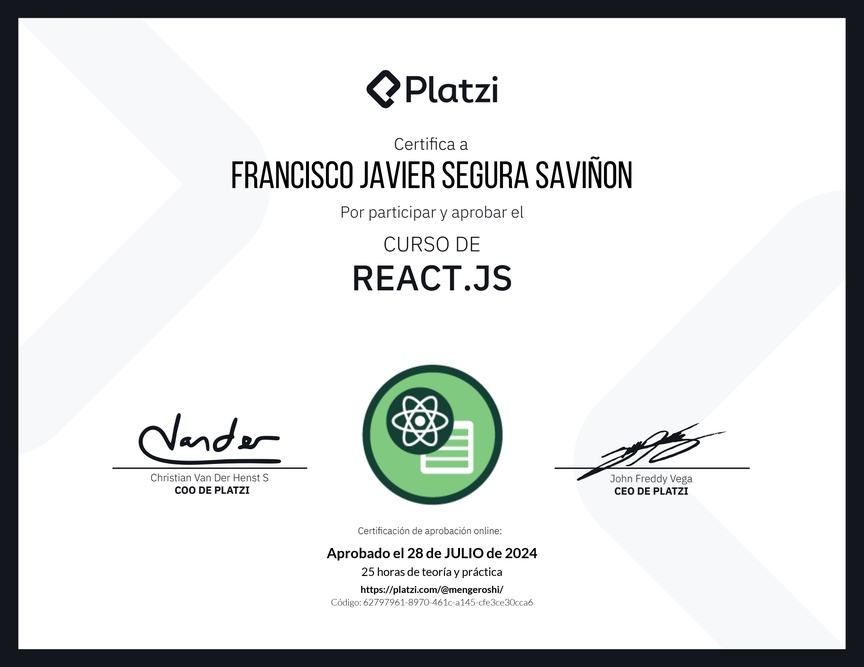 Diploma del Curso de React.js