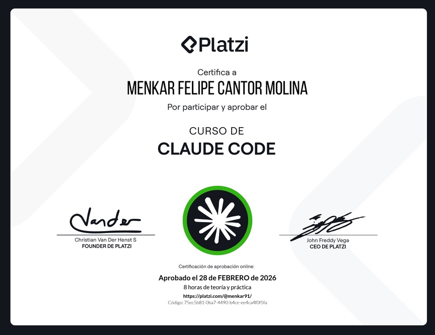 Diploma del Curso de Claude Code