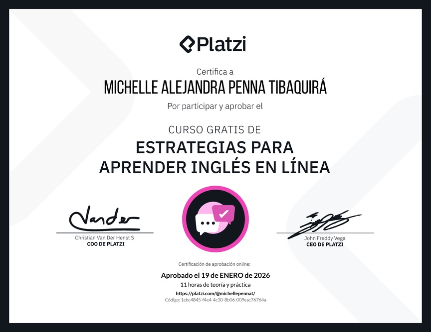 Diploma del Curso Gratis de Estrategias para Aprender Inglés en Línea