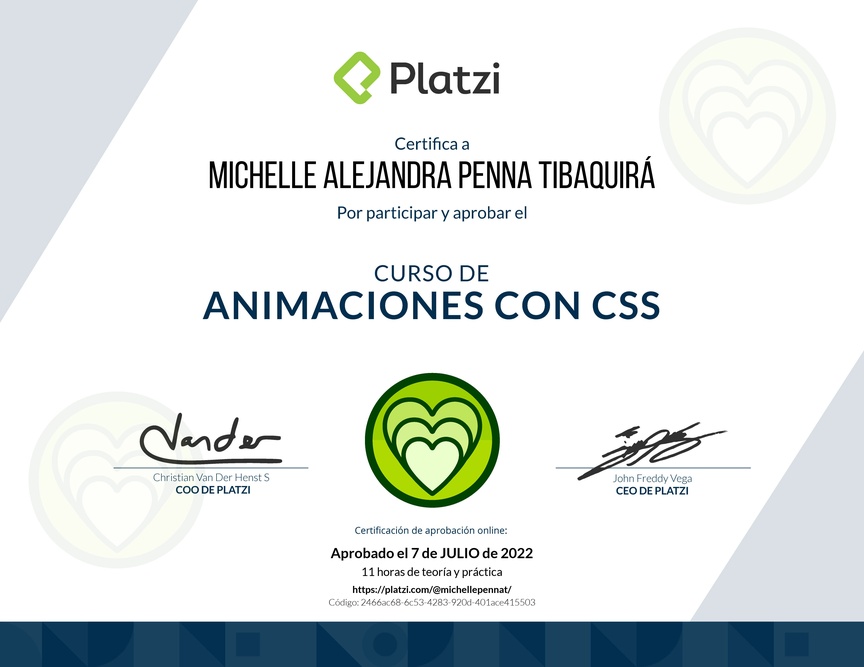 Diploma del Curso de Animaciones con CSS