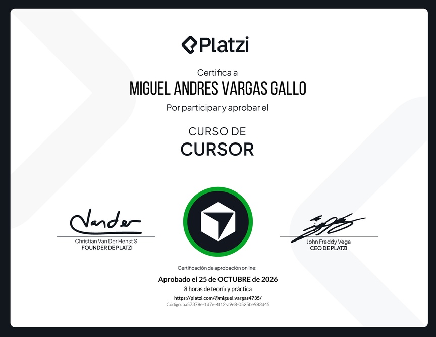 Diploma del Curso de Cursor