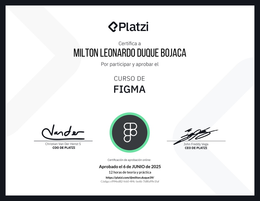 Diploma del Curso de Figma