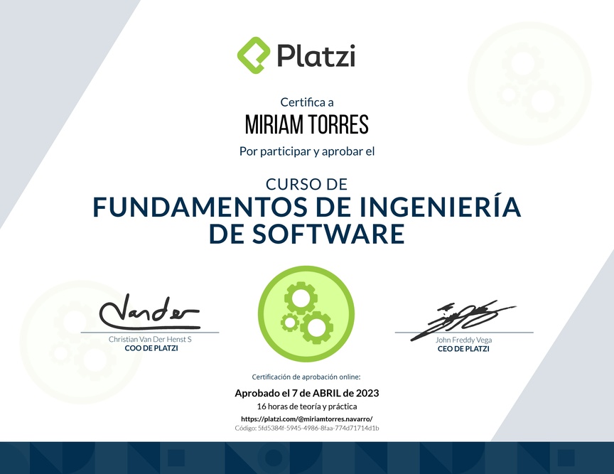 Diploma de Fundamentos de Ingeniería de Software
