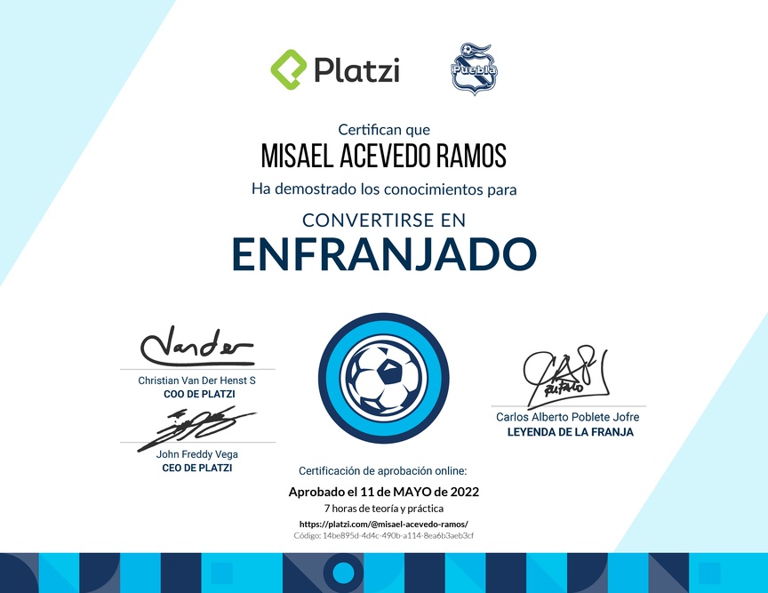 Diploma del Curso para Convertirte en un Enfranjado
