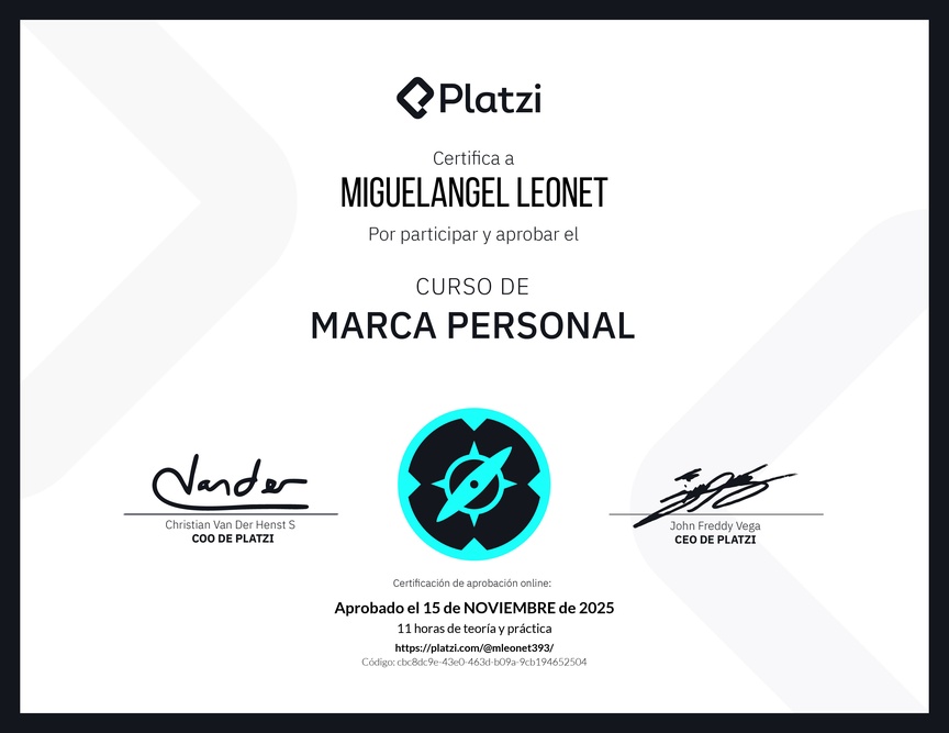 Diploma del Curso Gratis de Marca Personal