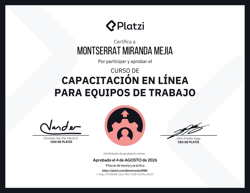 Diploma del Curso de Capacitación en Línea para Empresas