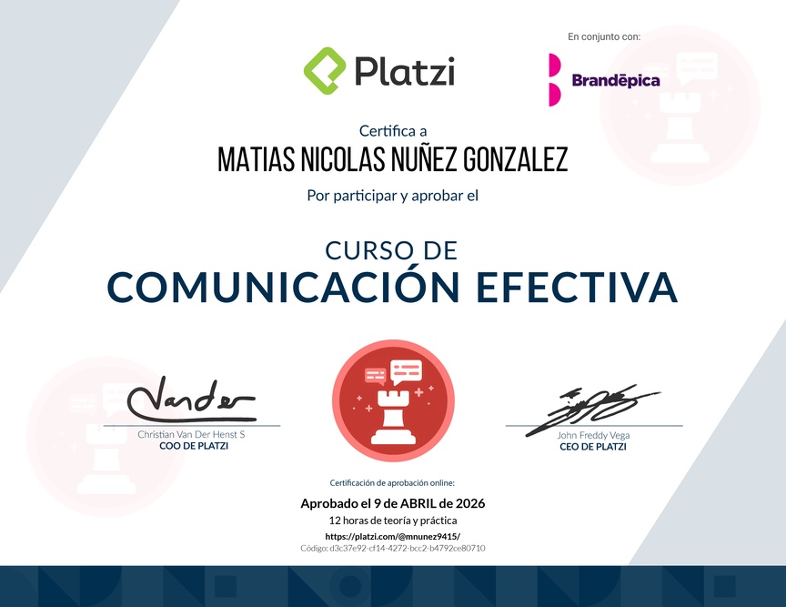 Diploma de Audiocurso de Comunicación Efectiva