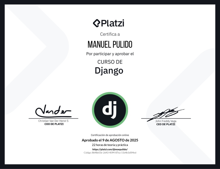 Diploma del Curso de Django