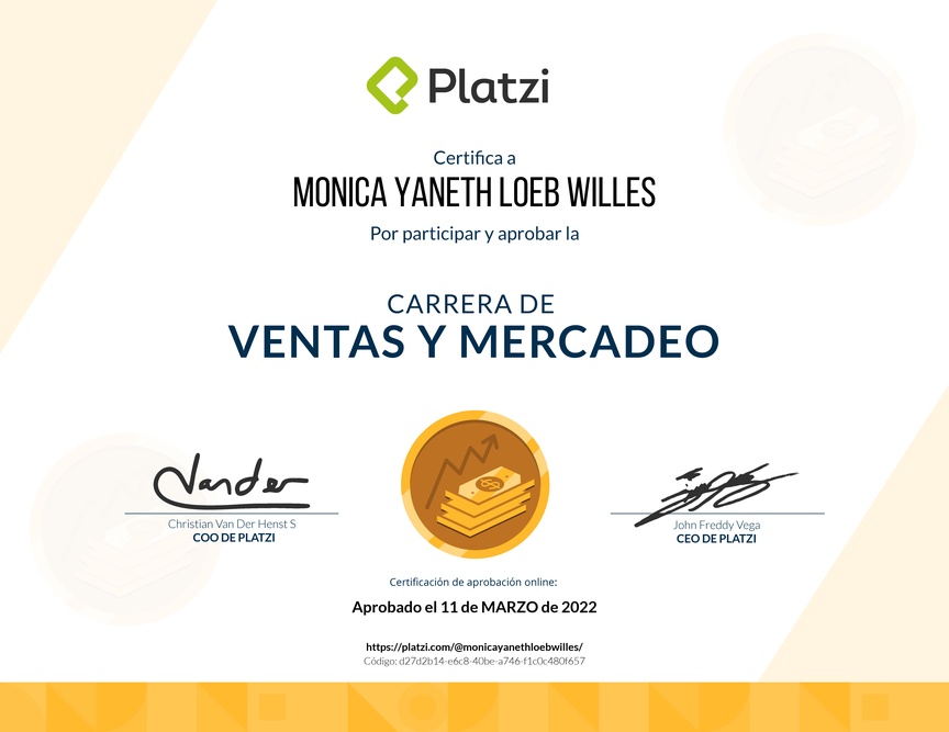 Diploma de la Ruta de Aprendizaje de Marketing y Ventas