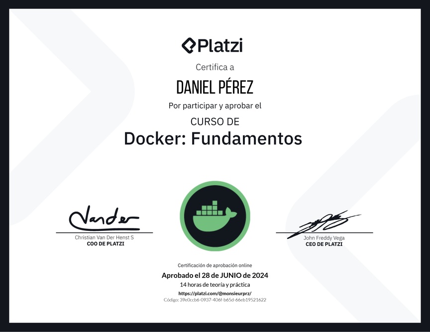 Diploma del Curso de Docker: Fundamentos