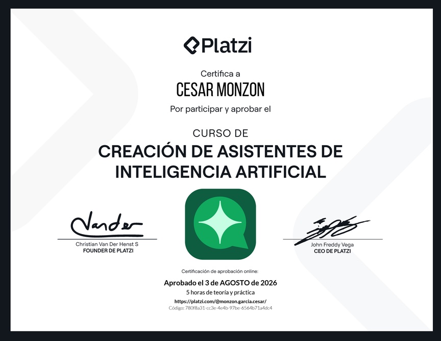 Diploma de Crea un asistente de IA que trabaje por ti sin programar