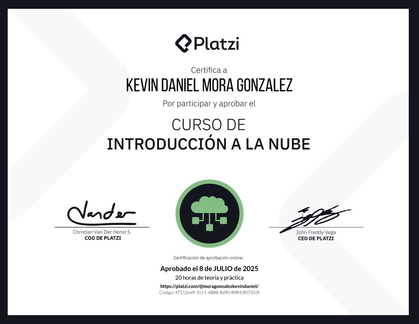 Diploma del Curso de Introducción a la Nube