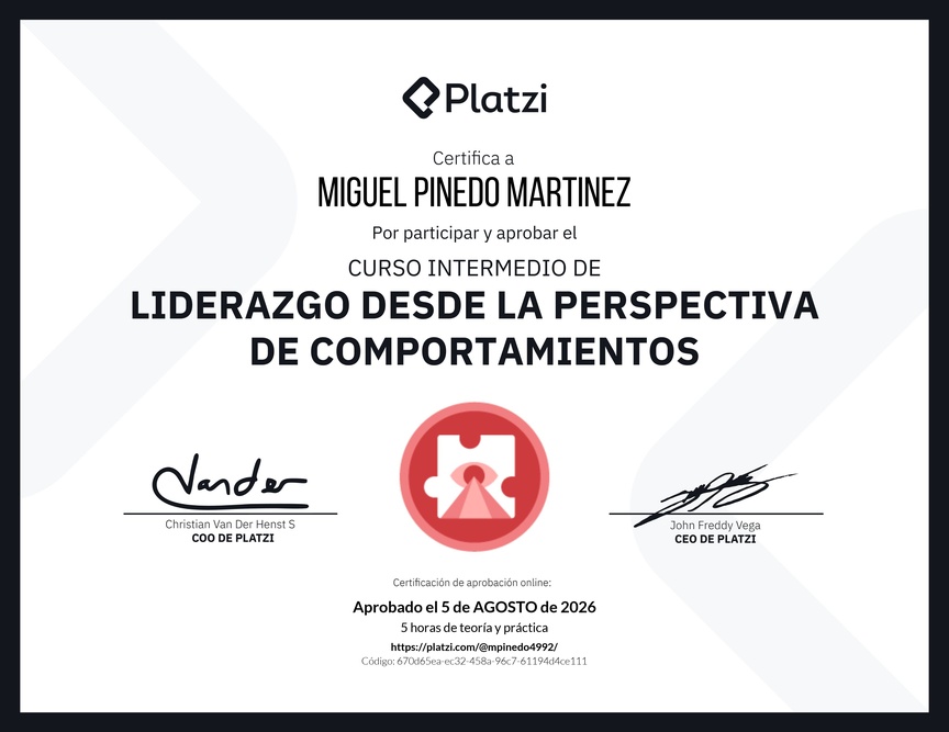 Diploma del Curso Intermedio de Liderazgo: Identifica los Tipos de Liderazgo