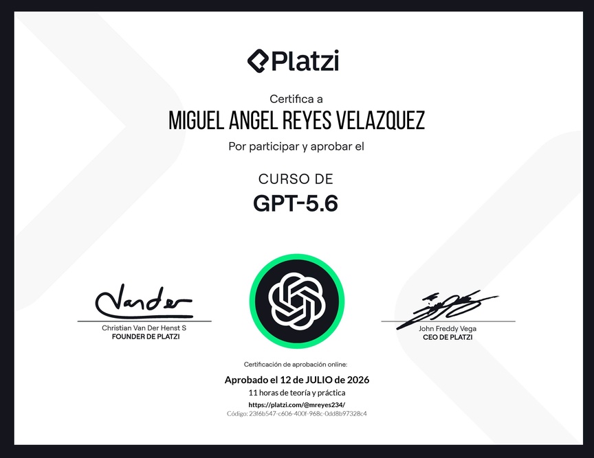 Diploma del Curso de GPT-5.6