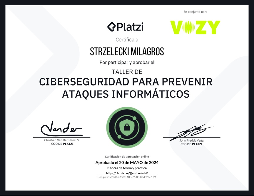 Diploma del Curso de Introducción a Ciberseguridad: Prevención de Ataques Informáticos