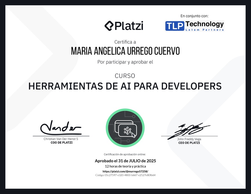 Diploma del Curso de Herramientas de AI para Devs