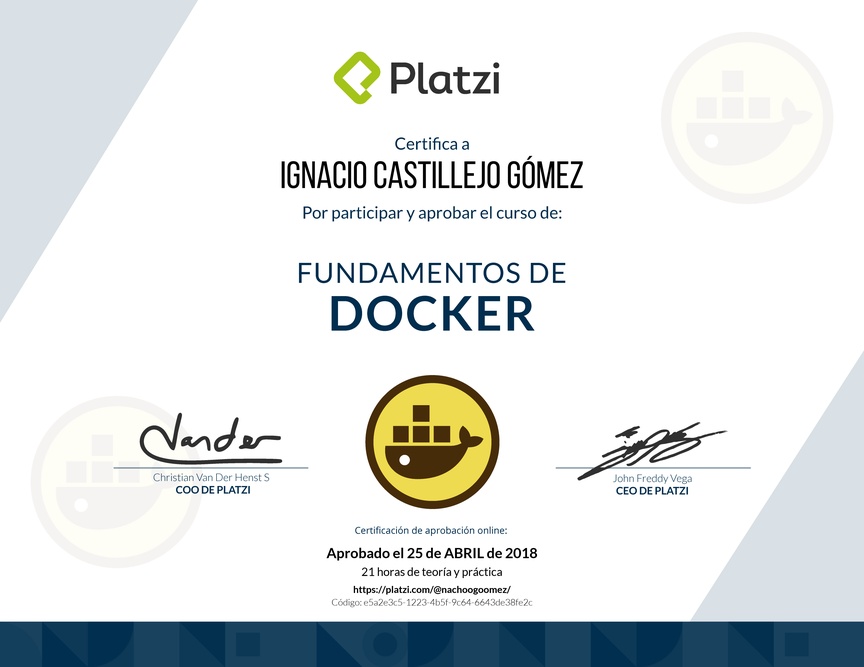 Diploma de Fundamentos de Docker 2017