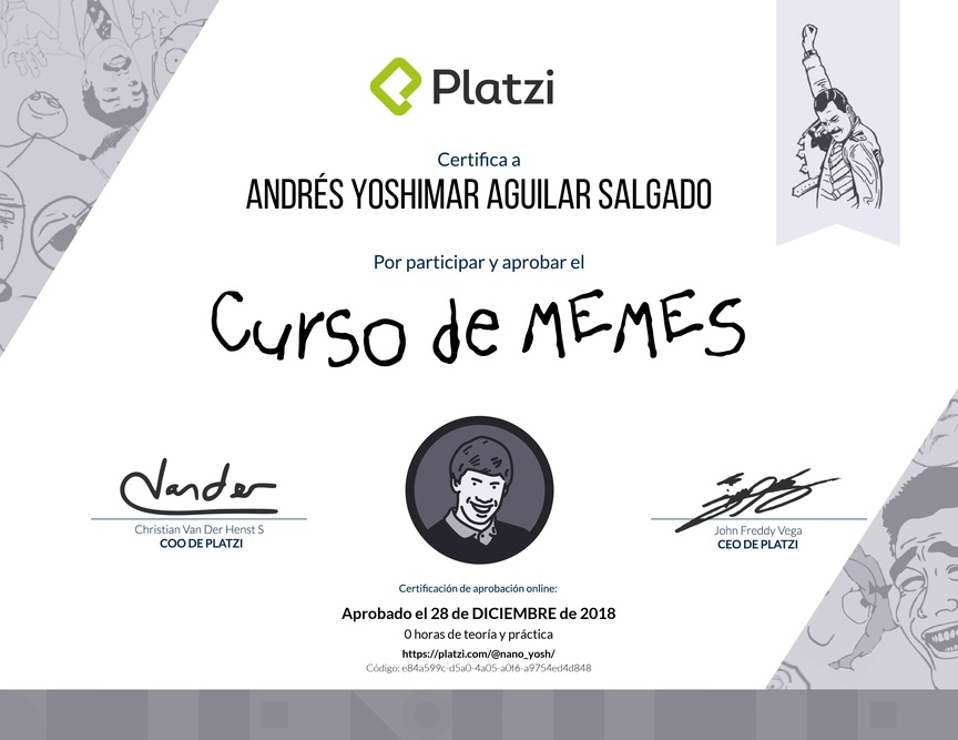 Diploma del Curso de Memes